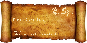 Maul Szelina névjegykártya